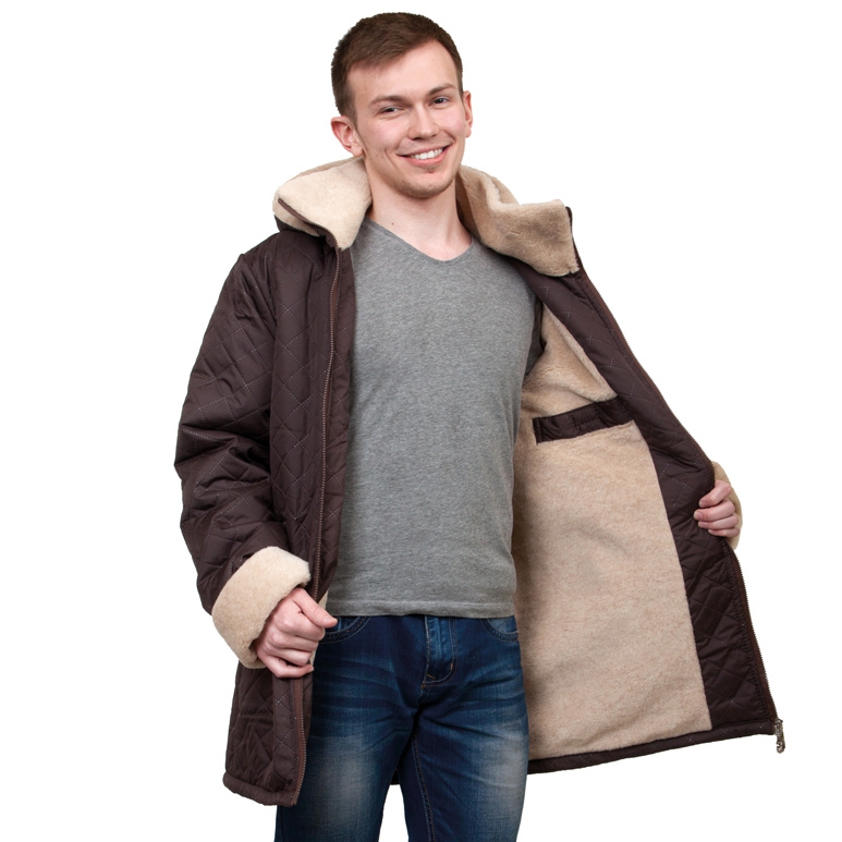 Куртка LanaLux мужская плащевка/альпака в магазине Меринос